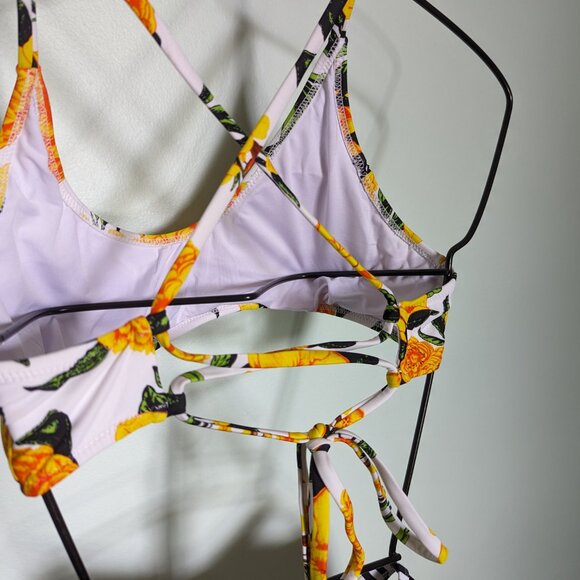 NWT Cupshe Floral Paradise High Waisted Bikini- Medium - Picture 6 of 7